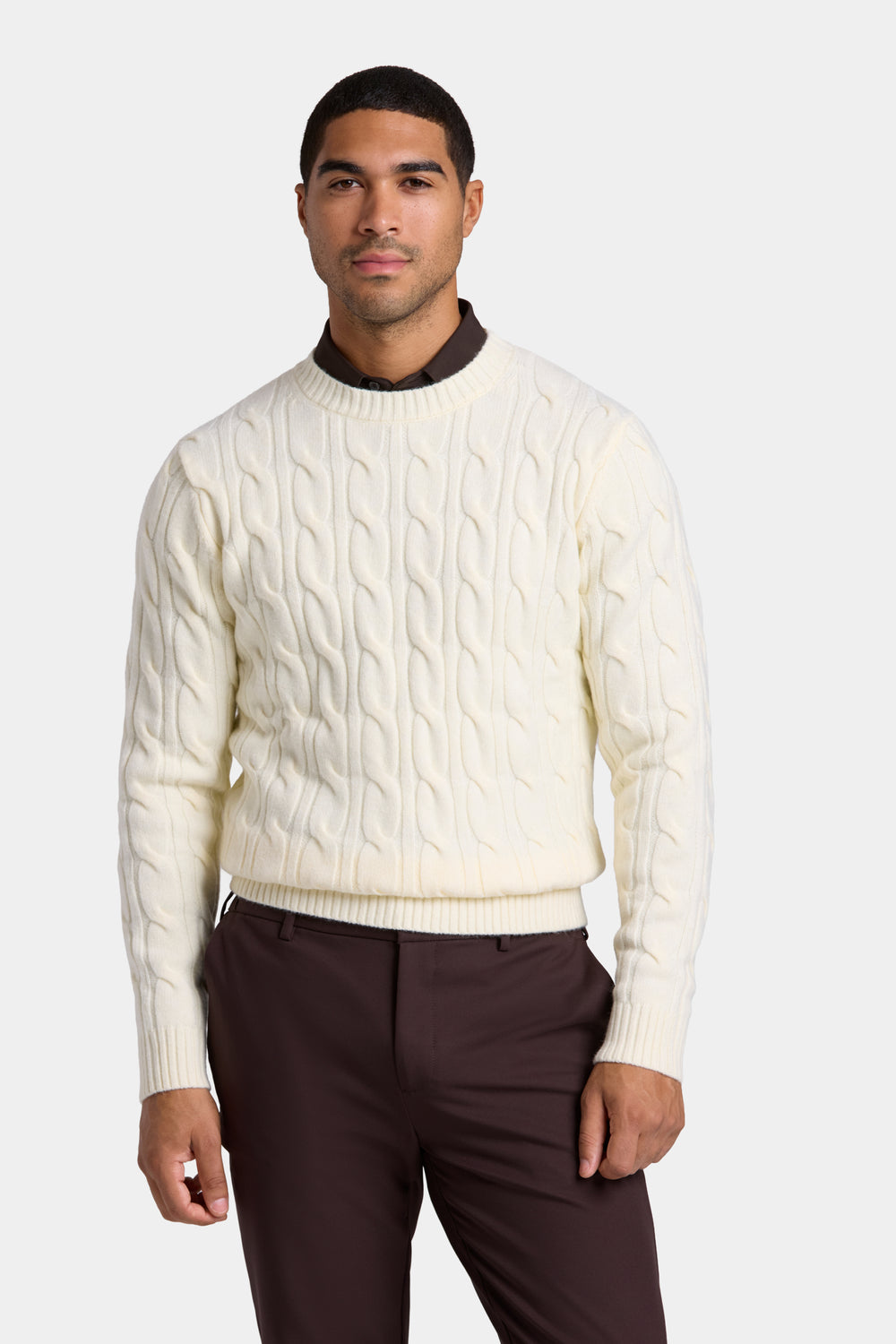 THE CASSARO CABLE CREWNECK SWEATER