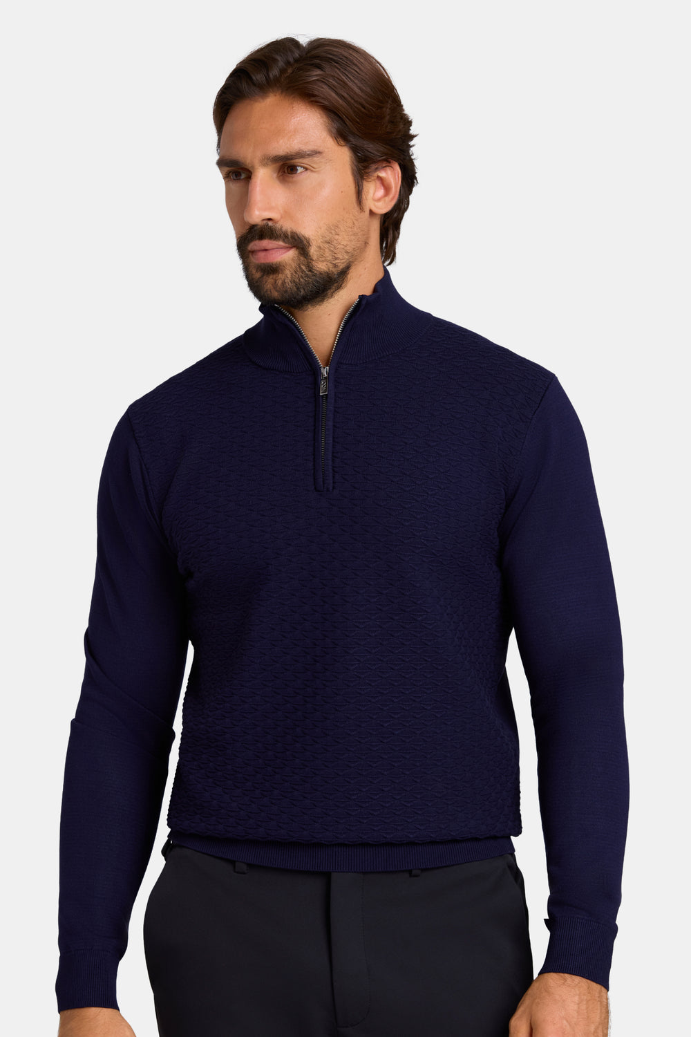 THE MARCELLO QUARTER ZIP SWEATER