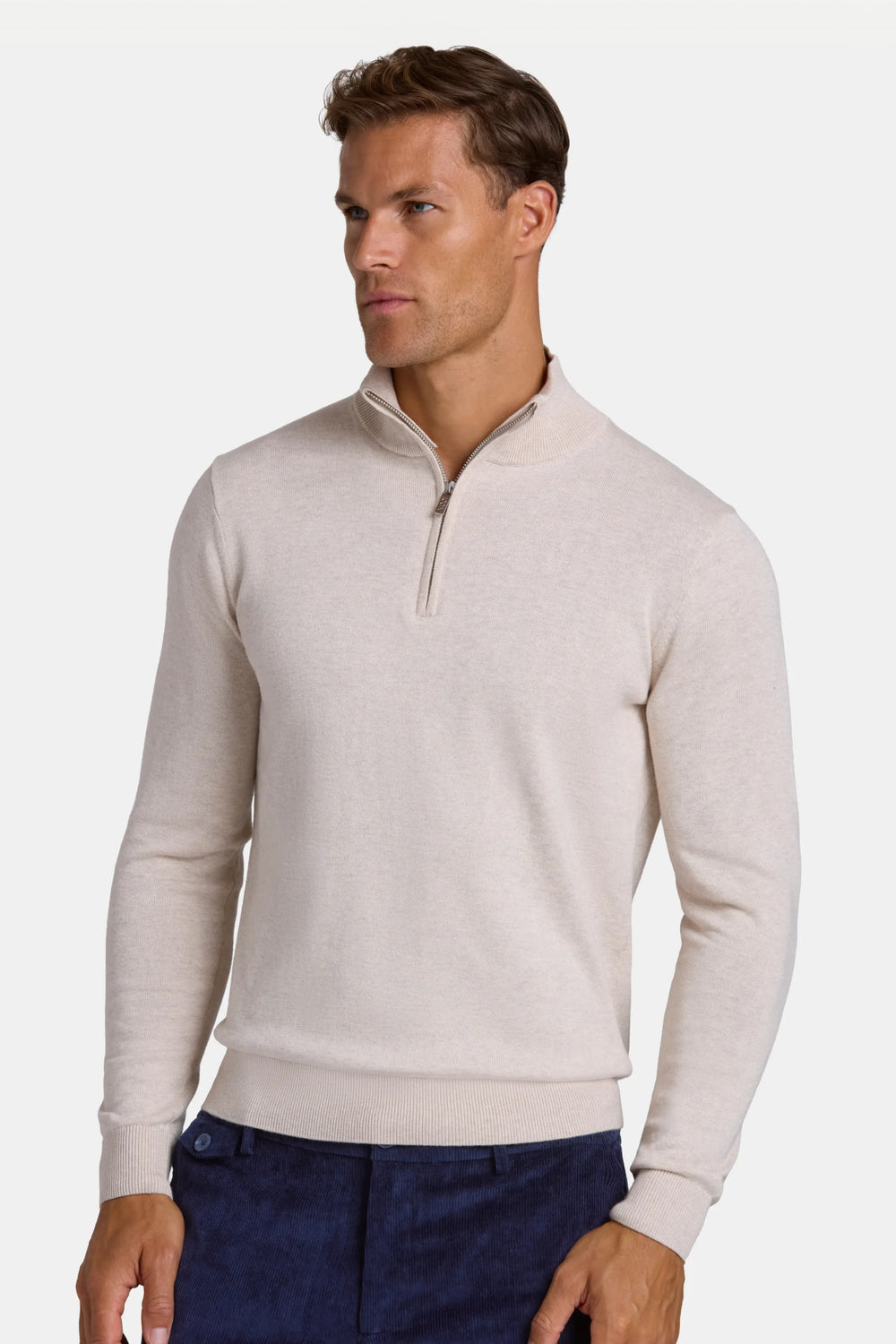THE SANTONI QUARTER ZIP SWEATER