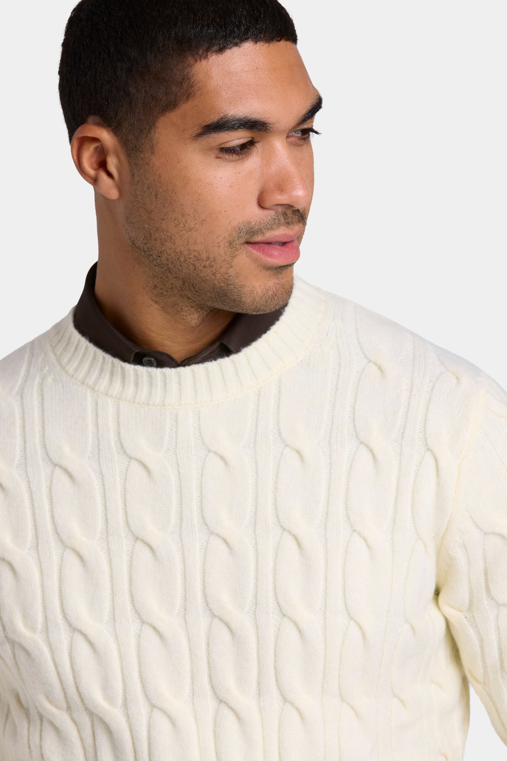 THE CASSARO CABLE CREWNECK SWEATER
