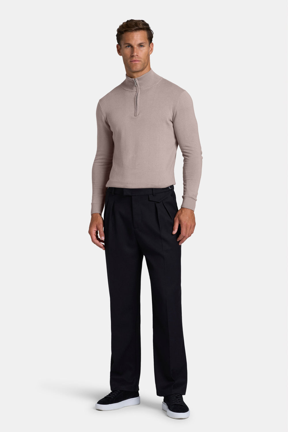 THE SANTONI QUARTER ZIP SWEATER
