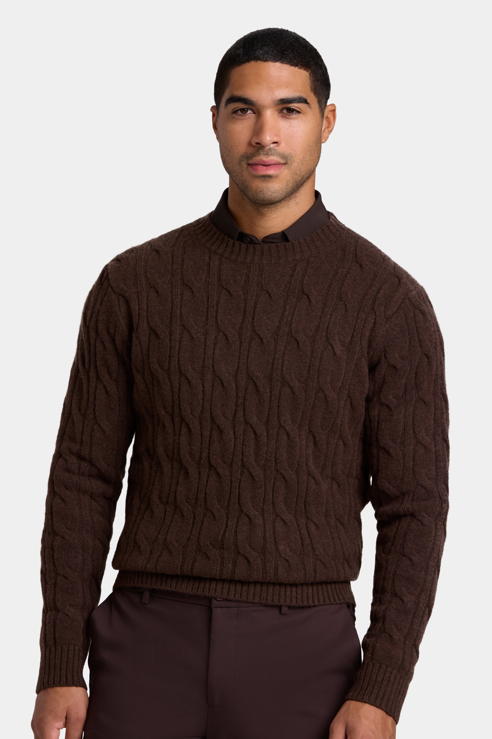 THE CASSARO CABLE CREWNECK SWEATER