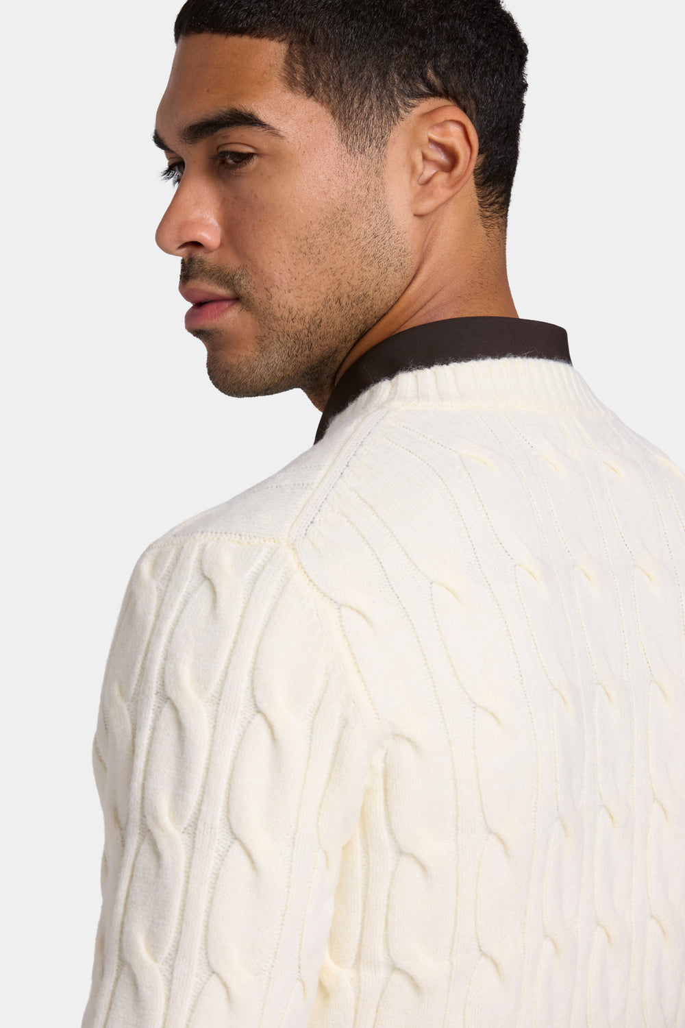 THE CASSARO CABLE CREWNECK SWEATER