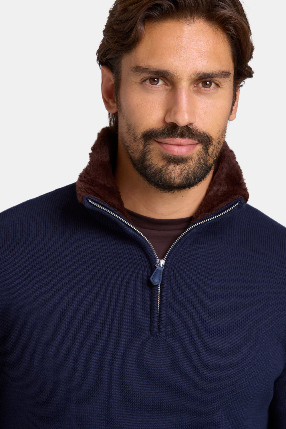 THE FIRELLO QUARTER ZIP SWEATER