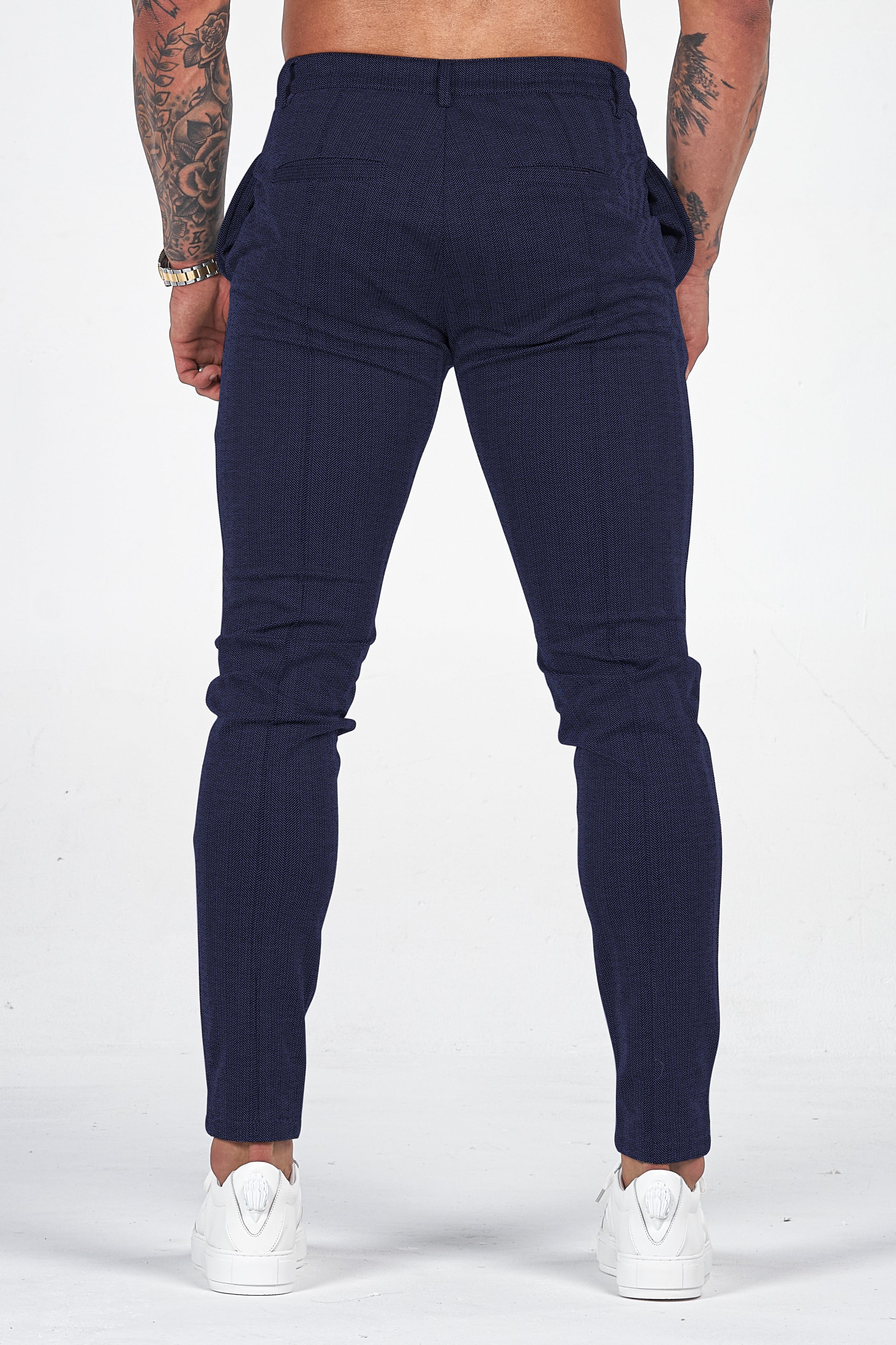 THE CHEVRON TROUSERS - NAVY BLUE - ICON. AMSTERDAM