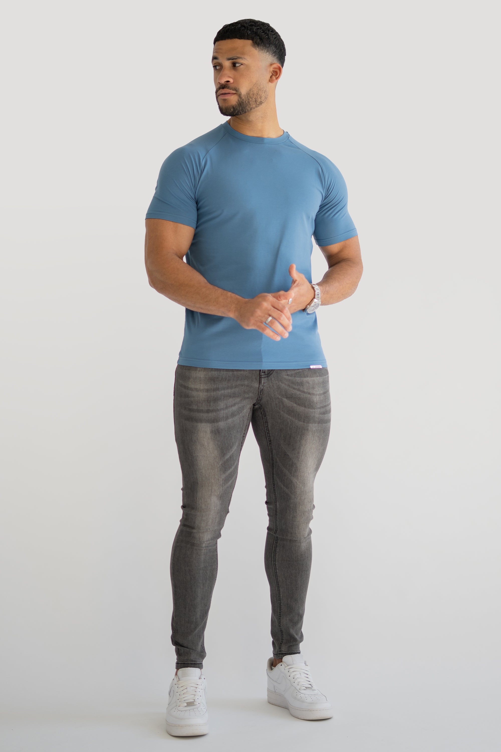 THE MUSCLE BASIC T-SHIRT - CORONET BLUE