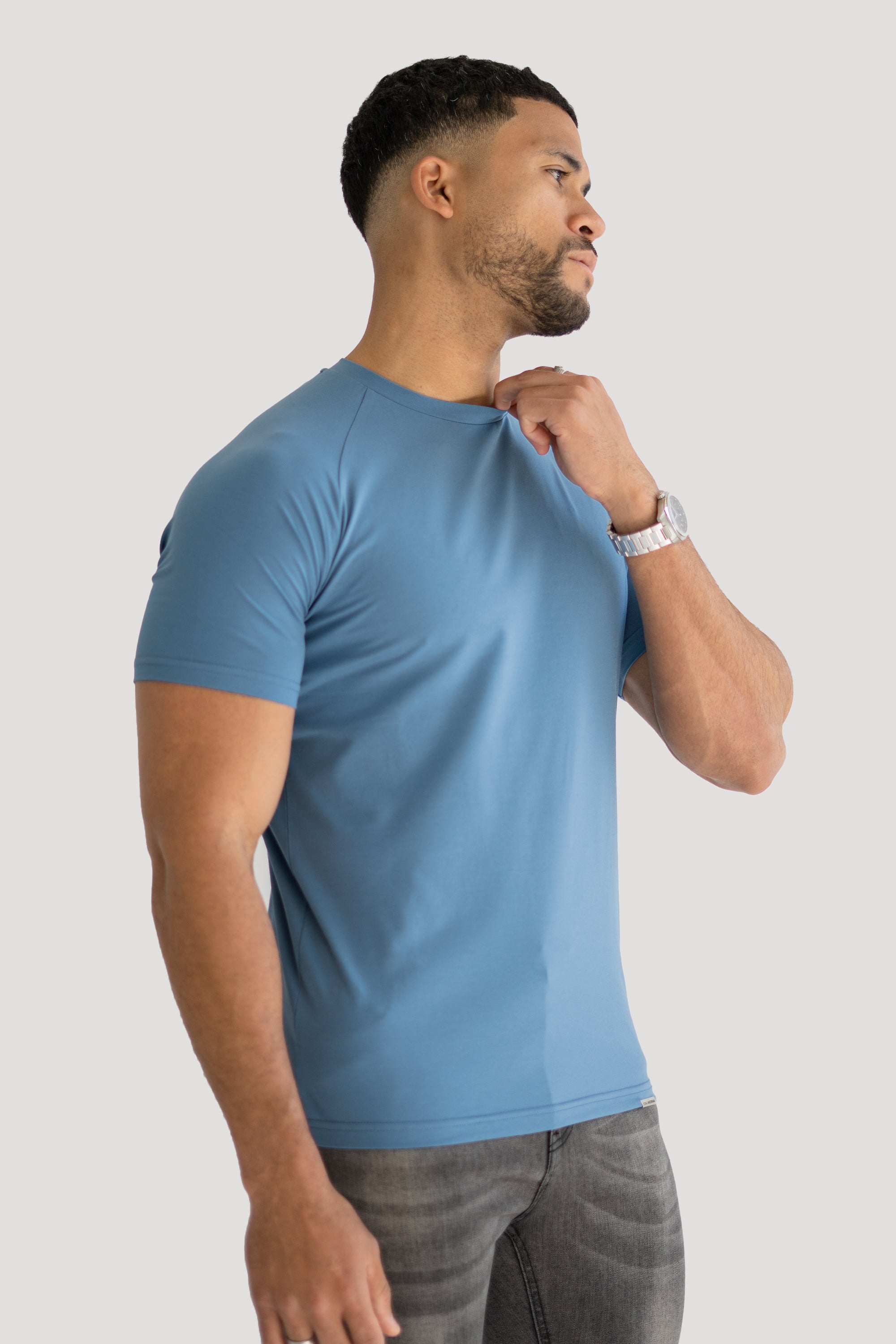 THE MUSCLE BASIC T-SHIRT - CORONET BLUE