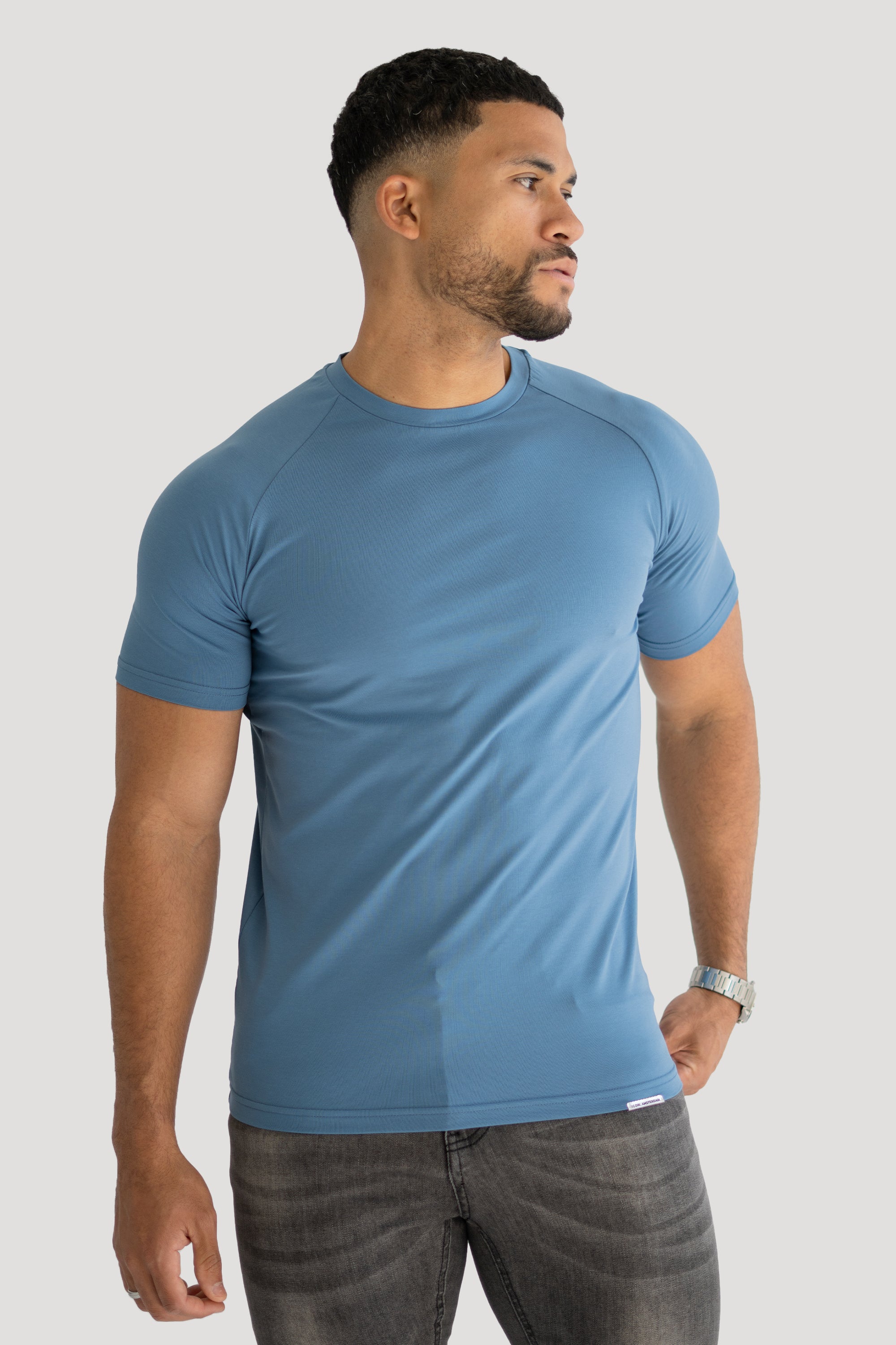 THE MUSCLE BASIC T-SHIRT - CORONET BLUE