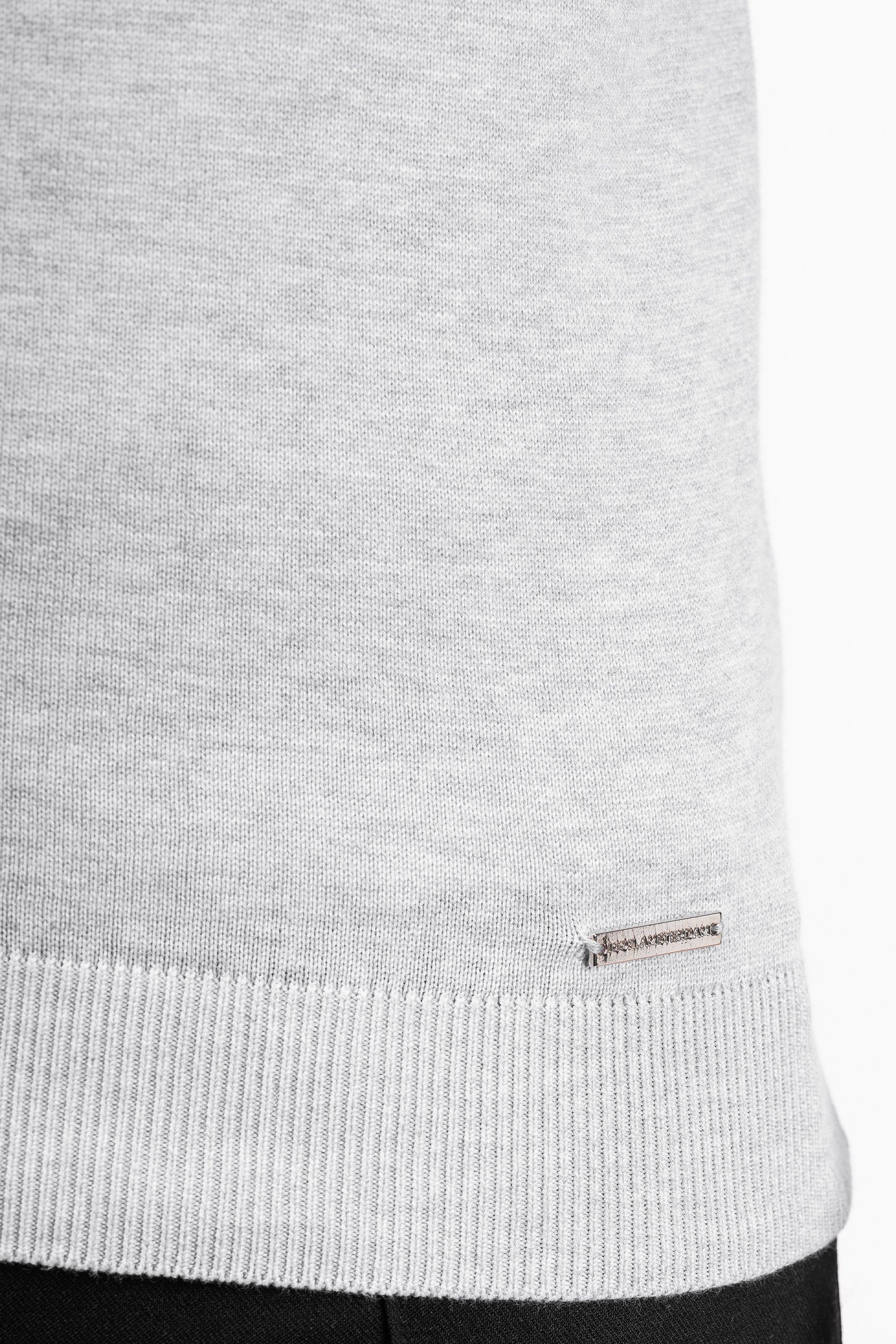 THE SANTONI FULL ZIP SWEATER - GREY - ICON. AMSTERDAM