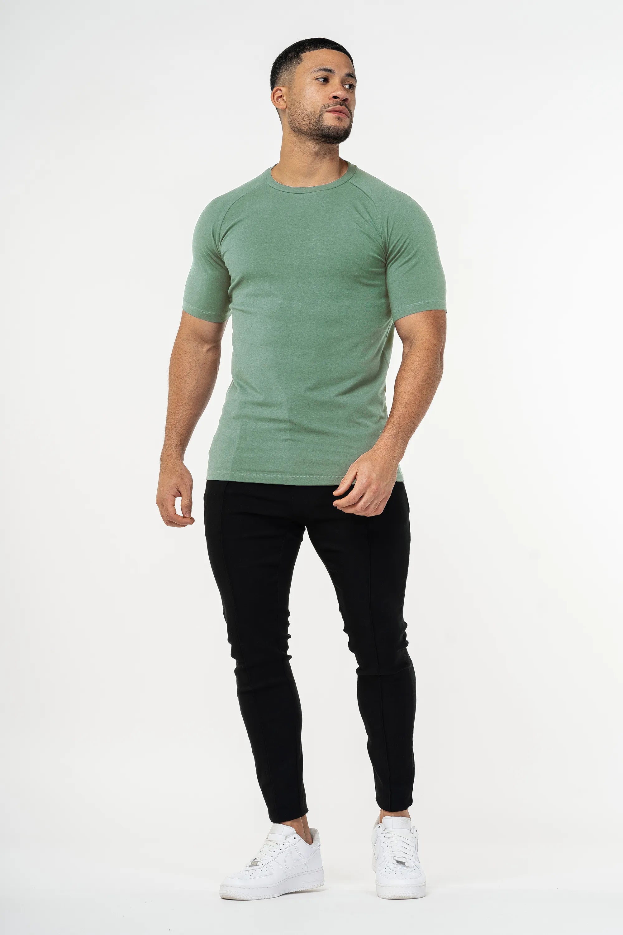 THE MUSCLE BASIC T-SHIRT - ICEBERG GREEN - ICON. AMSTERDAM