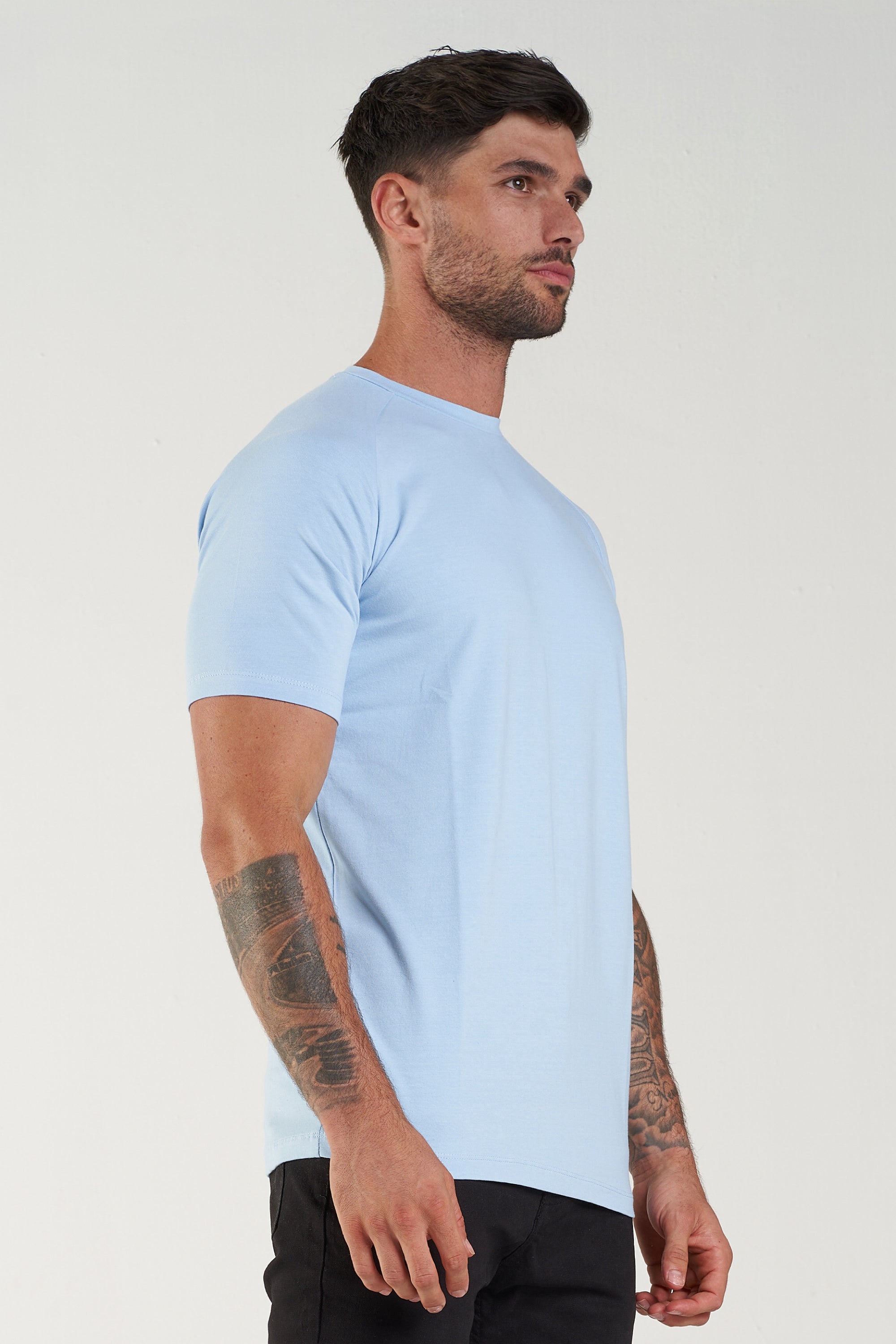 THE MUSCLE BASIC T-SHIRT - LIGHT BLUE - ICON. AMSTERDAM