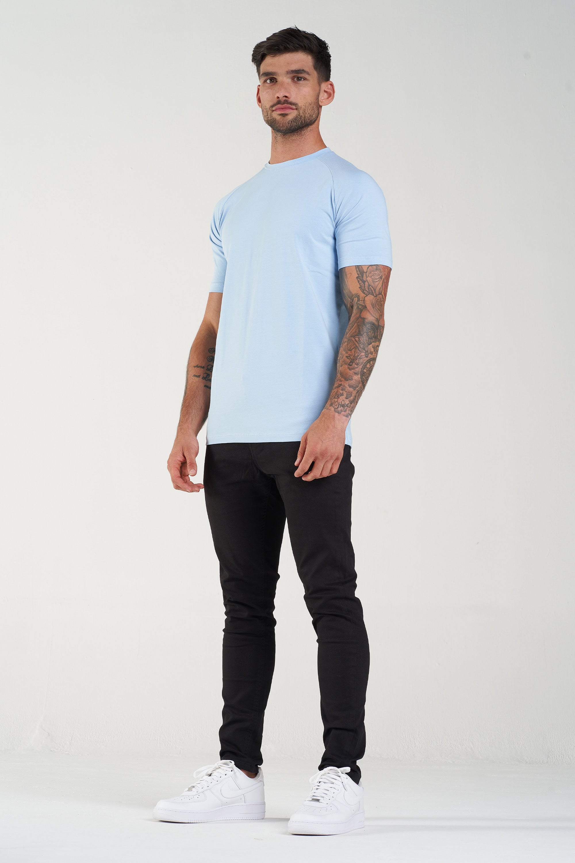 THE MUSCLE BASIC T-SHIRT - LIGHT BLUE - ICON. AMSTERDAM