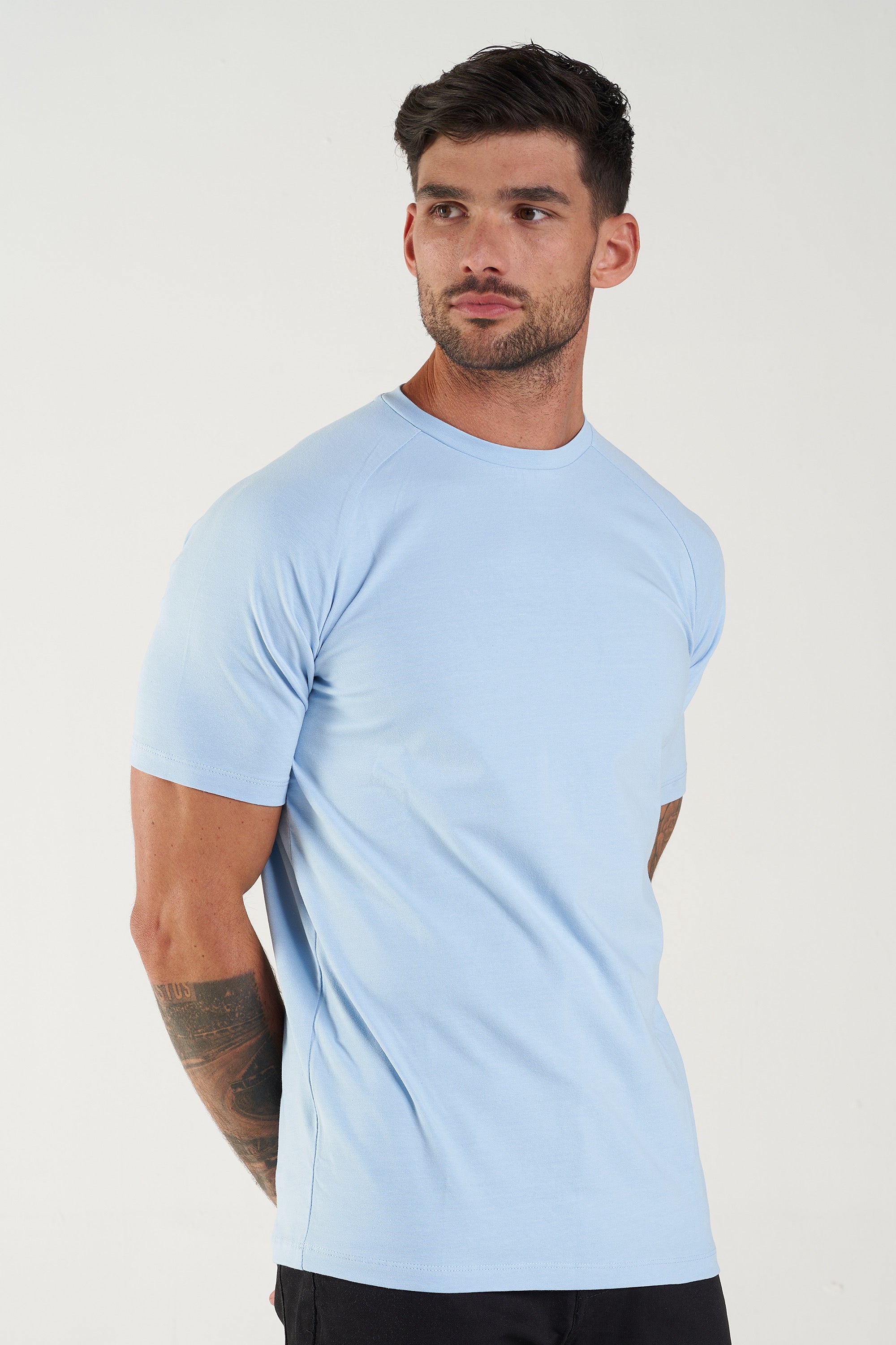 THE MUSCLE BASIC T-SHIRT - LIGHT BLUE - ICON. AMSTERDAM