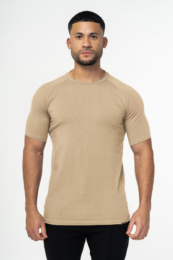 THE MUSCLE BASIC T-SHIRT - IRISH CREAM - ICON. AMSTERDAM