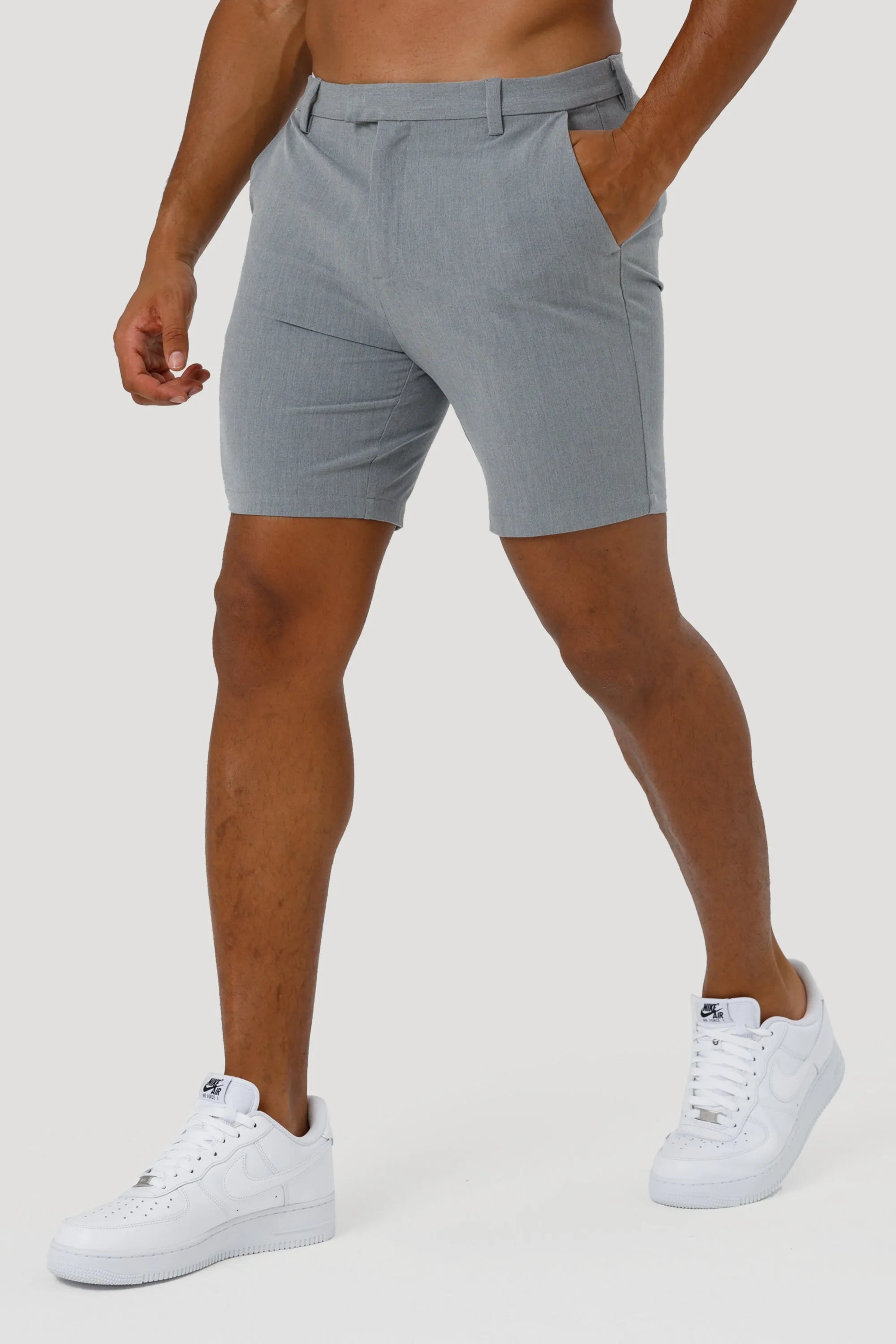 THE LUCIA SHORTS - LIGHT GREY - ICON. AMSTERDAM