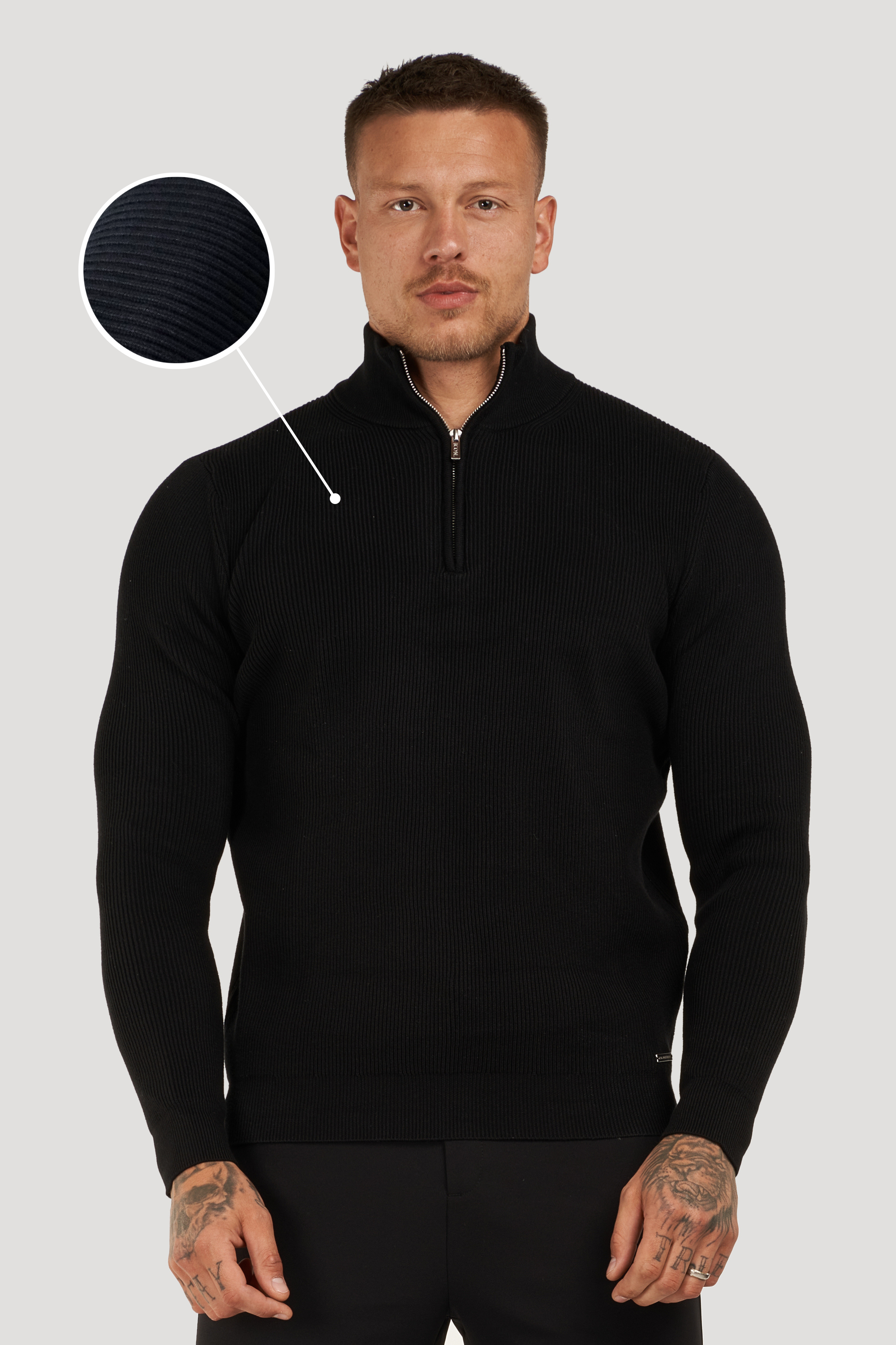 THE RENZO HALF ZIP SWEATER - ICON. AMSTERDAM