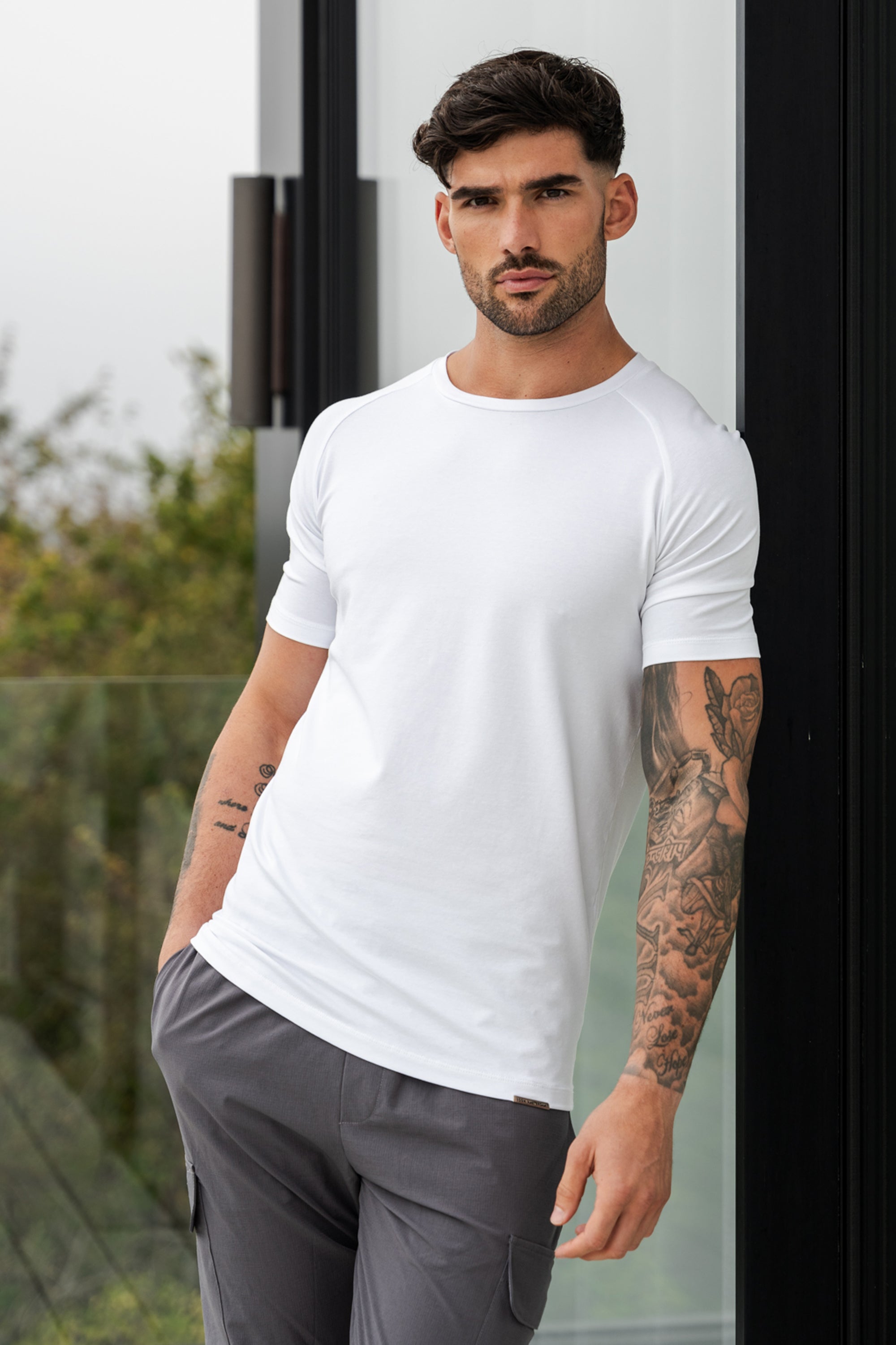 THE MUSCLE BASIC T-SHIRT - WHITE - ICON. AMSTERDAM