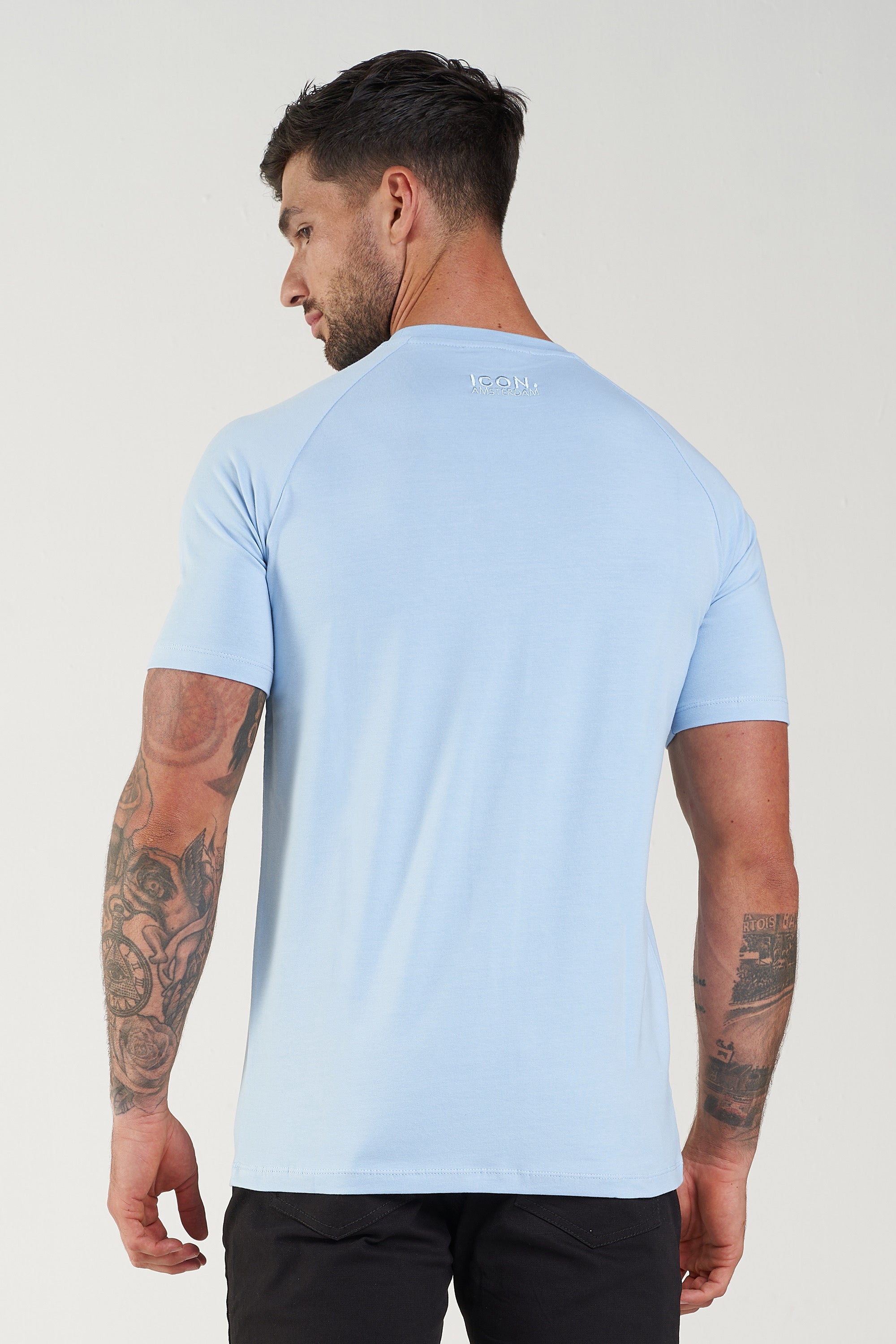 THE MUSCLE BASIC T-SHIRT - LIGHT BLUE - ICON. AMSTERDAM